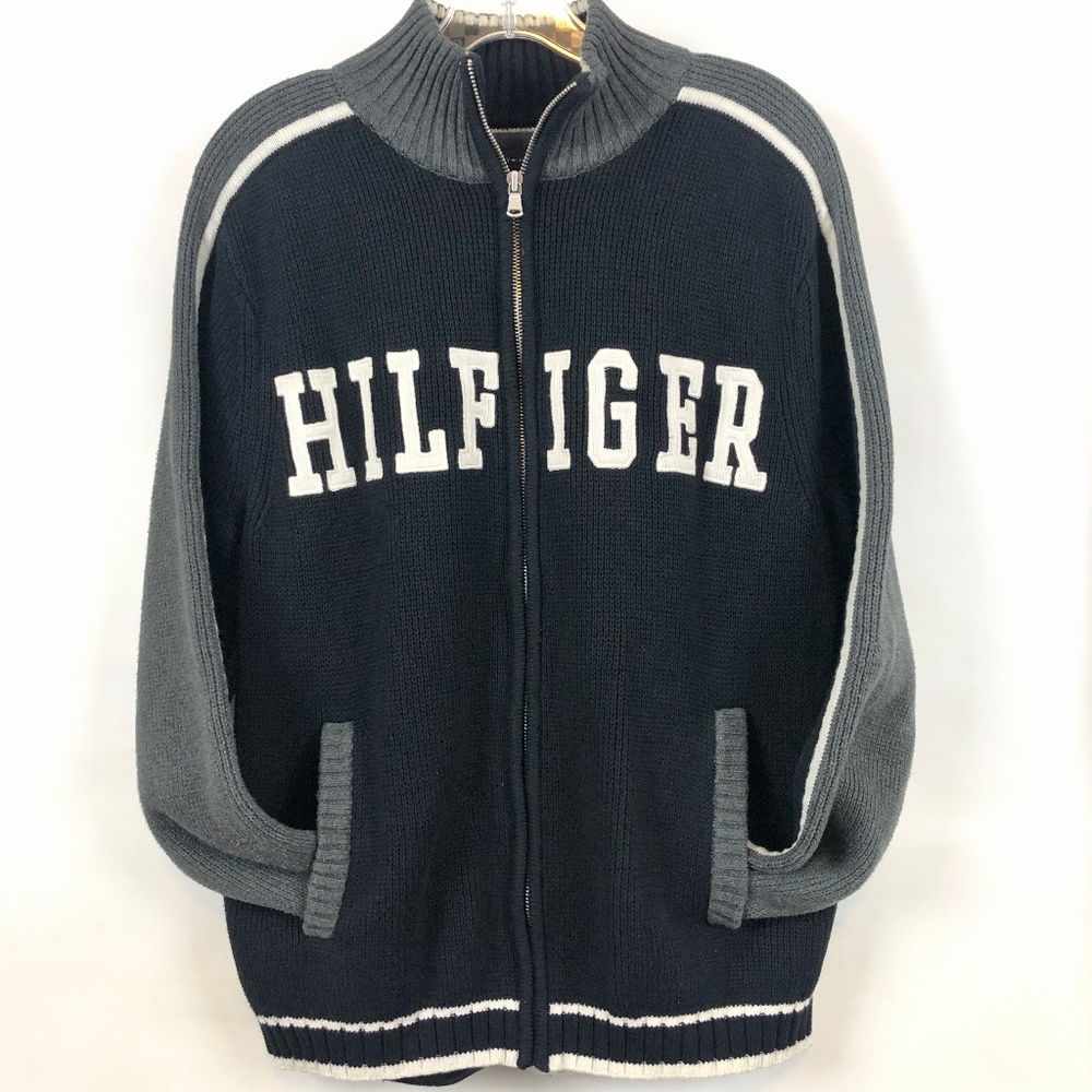Vintage Hilfiger cotton knit full zip